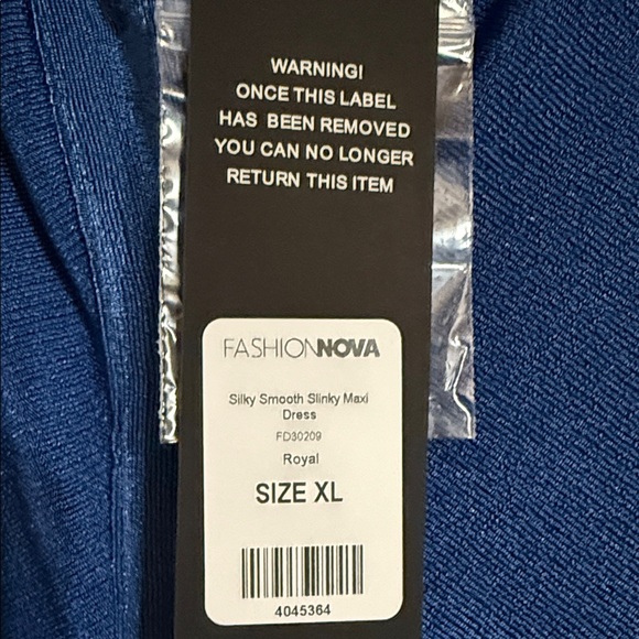 Blue Ruched Maxi Dress - Picture 4 of 5